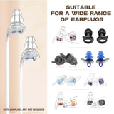 Hearprotek compatibilidad amplia con tapones desmontables.