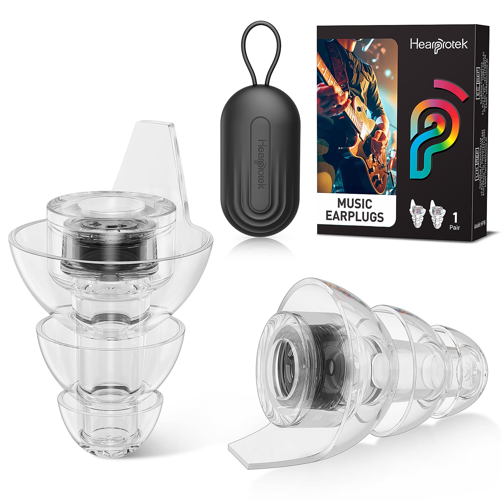 Audífono concierto Hearprotek Hi-Fi Spirit para claridad y protección durante actuaciones.