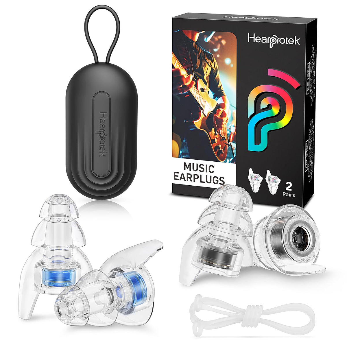 Hearprotek protectores auditivos concierto 2 pares para disfrutar música con claridad
