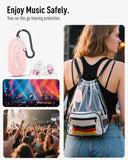 Uso en conciertos y clubes con Hearprotek, reduciendo volumen sin perder claridad.