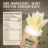 Heart & Soil proteína whey concentrada, batido sin sabor para cualquier bebida.