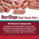 HeartShape Arroz de levadura roja, detalle de etiqueta y sello de calidad QAI
