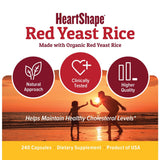 HeartShape Arroz de levadura roja, frasco lateral; formato práctico para casa