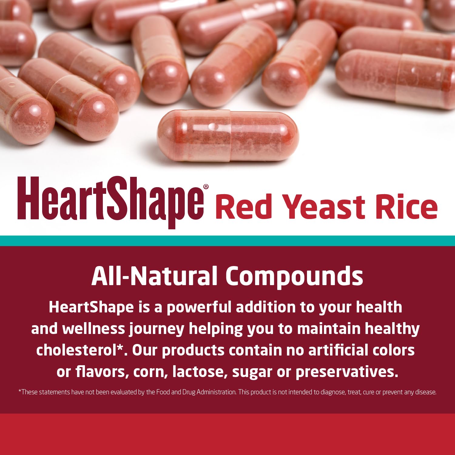 HeartShape Arroz de levadura roja, detalle de cápsula