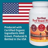 HeartShape Arroz de levadura roja, certificado orgánico QAI