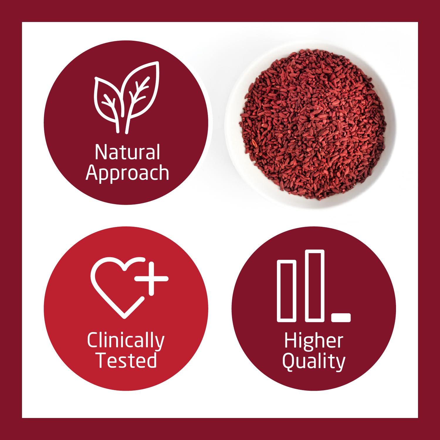 HeartShape Arroz de levadura roja, ingredientes estandarizados
