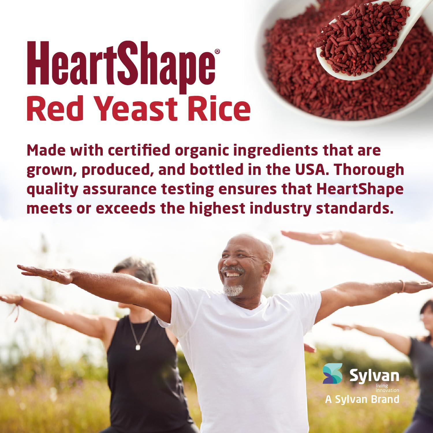 HeartShape Arroz de levadura roja, tomando con agua