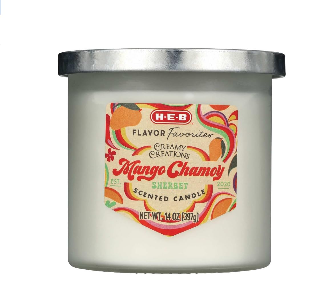 Vela HEB Flavor Favorites Mango Chamoy para ambientar con aroma dulce y afrutado