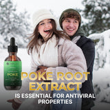 HEBS LAB Poke Raíz Extracto: envase 2 oz para uso en entrenamientos.