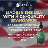 HEBS LAB Poke Raíz Extracto: uso diario para rutina de cuidado personal.