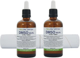 Heiltropfen DMSO, frascos de vidrio con gotero para dosificación controlada.