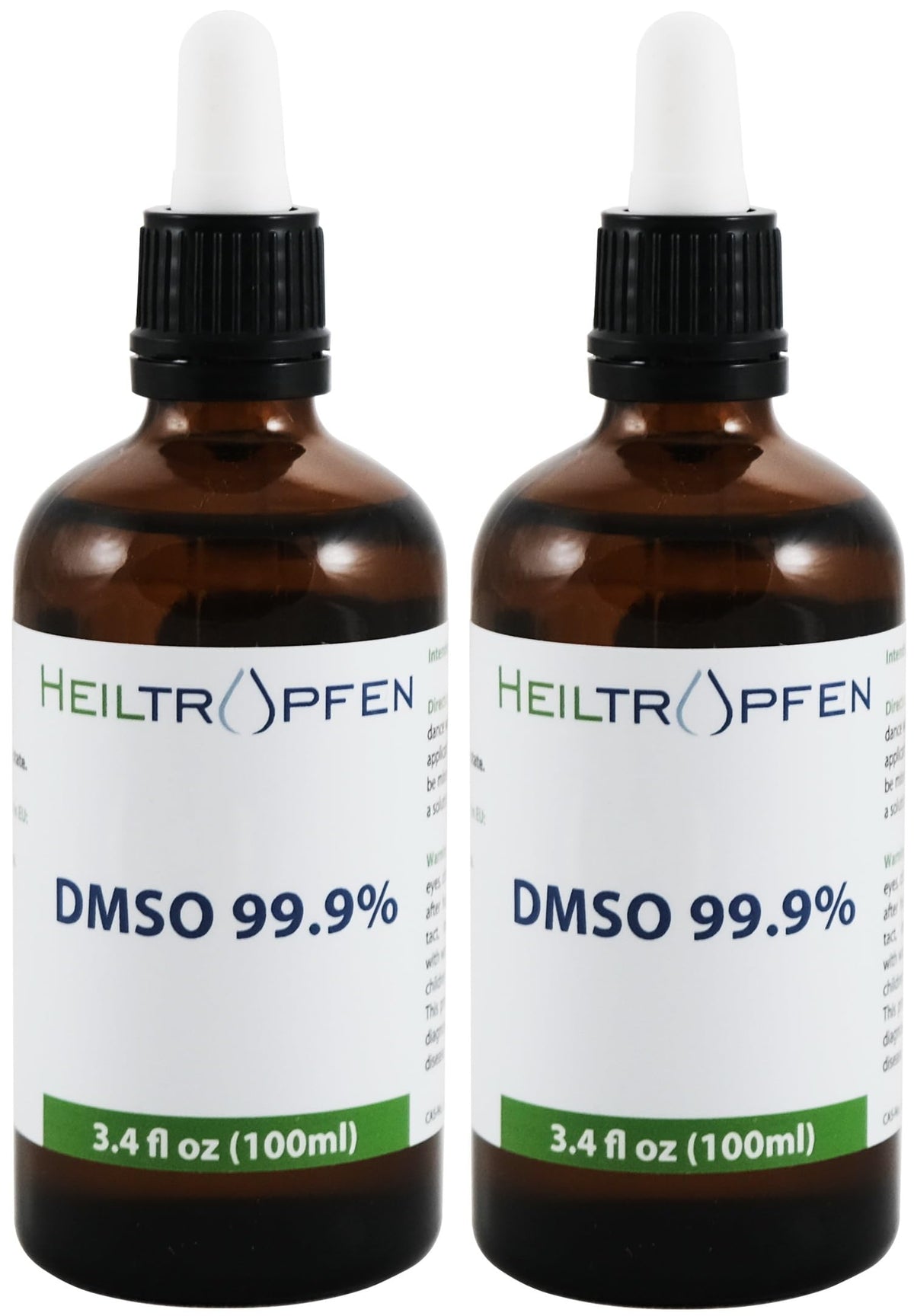 Heiltropfen DMSO, botellas de 100 ml, dosificación precisa con cuentagotas.