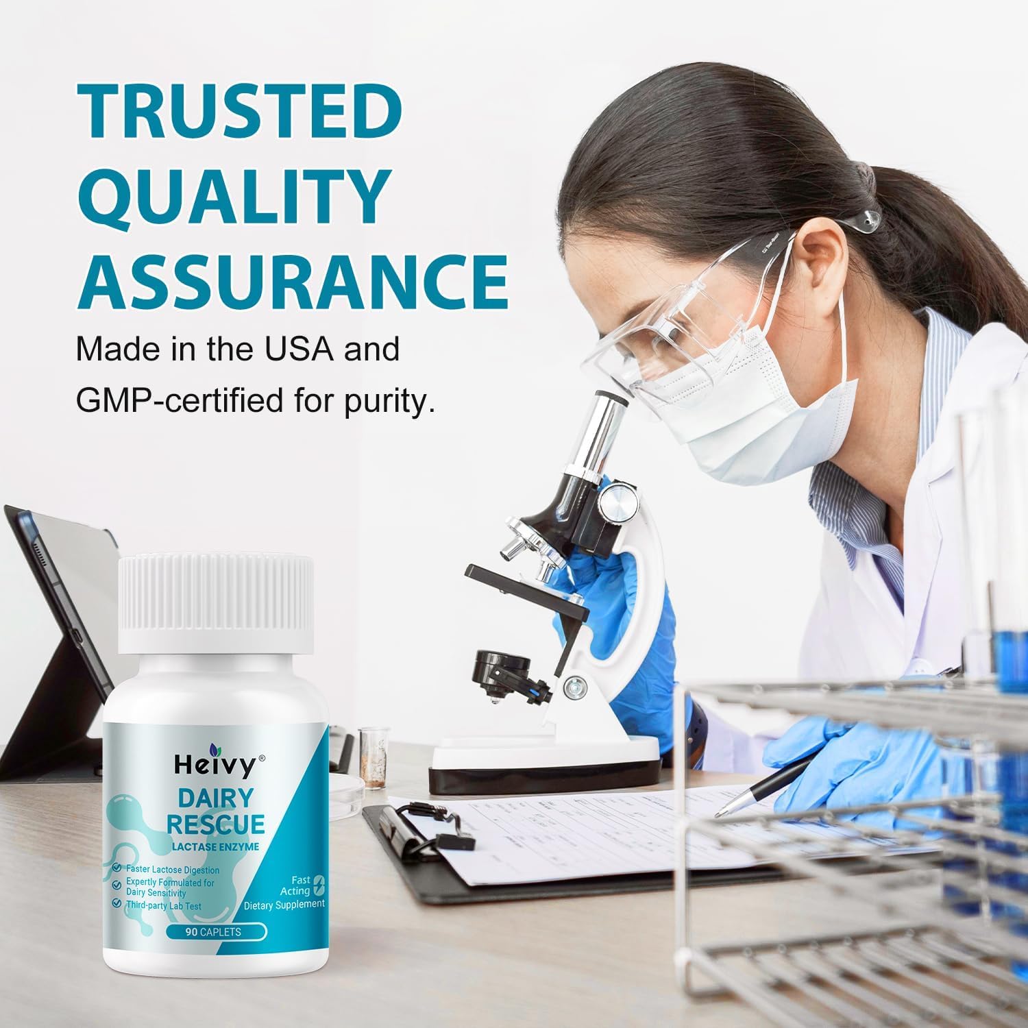 Heivy Lactase Enzyme: uso antes de las comidas para mejorar la digestión.