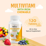 Etiqueta de vitaminas D3 y C en la tableta Heivy.