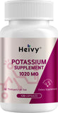 Heivy suplemente de potasio 1020 mg en botella para balance electrolítico