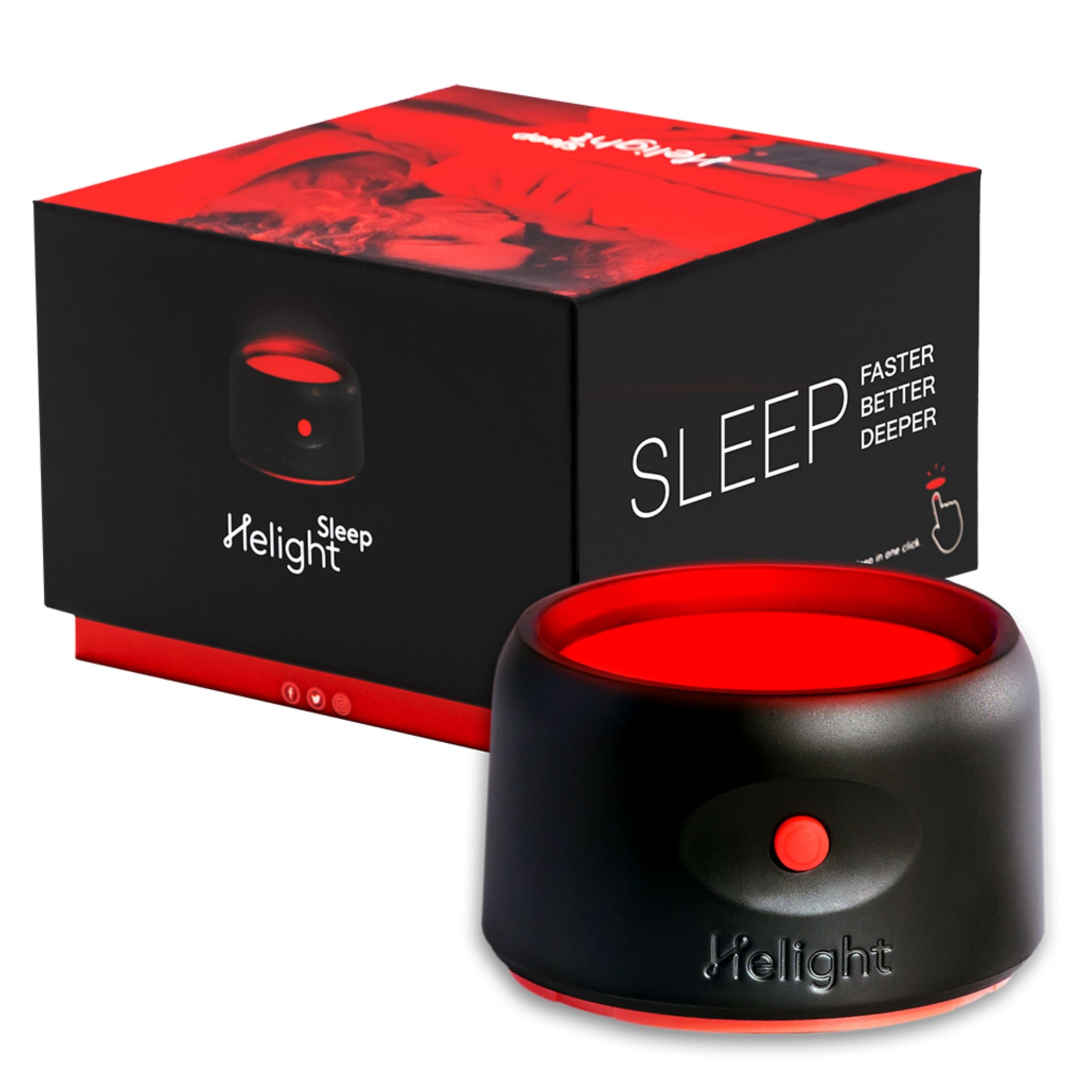 Helight lampara-luz-roja-630nm para dormir facilita la relajación.