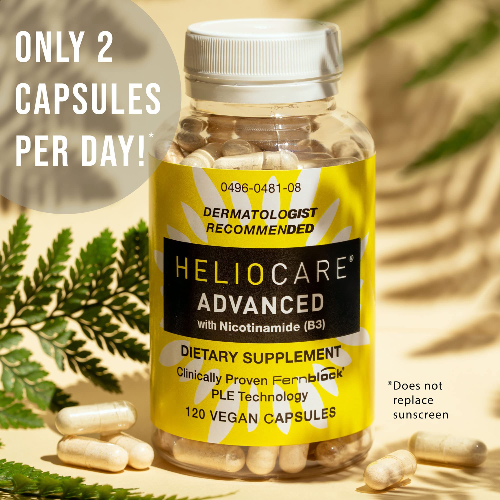 Heliocare Advanced se usa junto con protector solar para protección complementaria