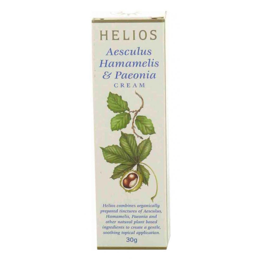 Helios crema aesculus-hamamelis-paeonia envase 30 g, cuidado suave para piel sensible.