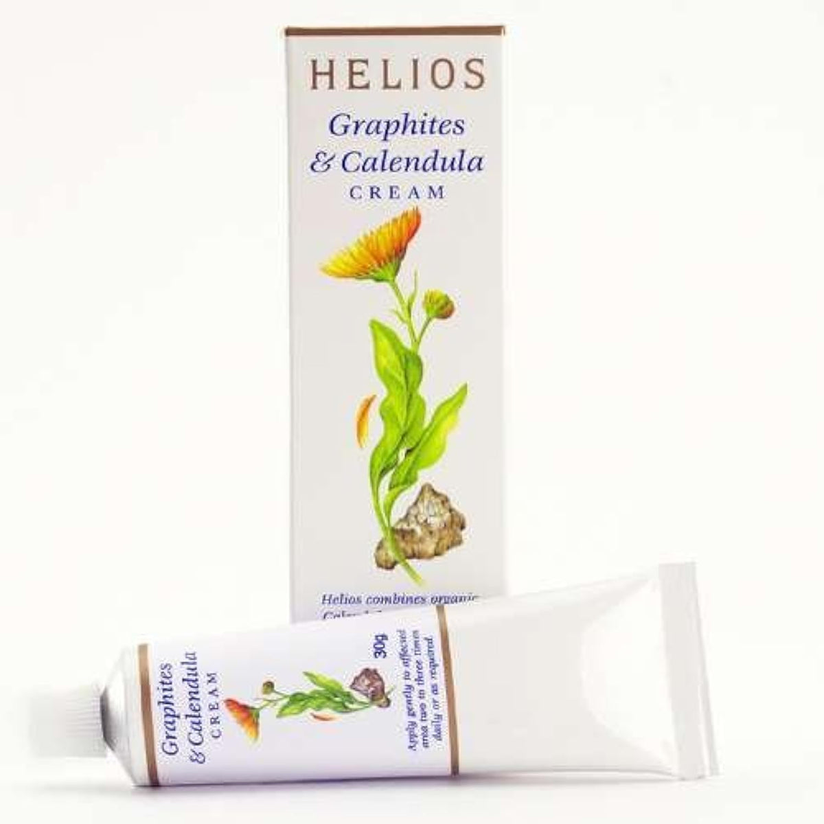 Helios grafitos calendula crema en tubo 30 g, cuidado suave para piel sensible