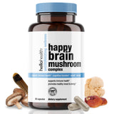 HELLO HEALTH Happy Brain: botella cerrada, cápsulas listas para apoyar claridad mental y energía diaria.