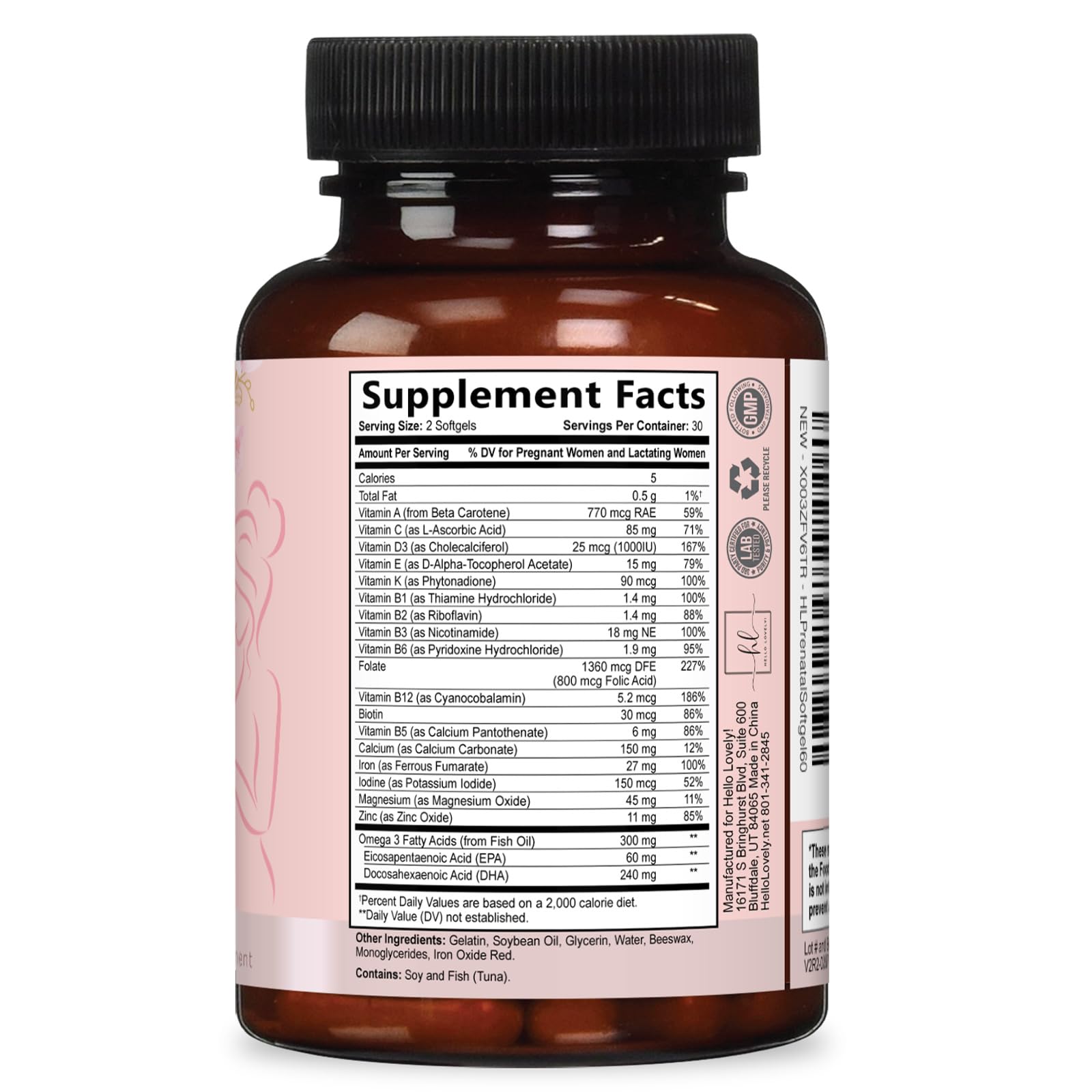 Hello Lovely! DHA y Omega-3 para bienestar durante el embarazo.
