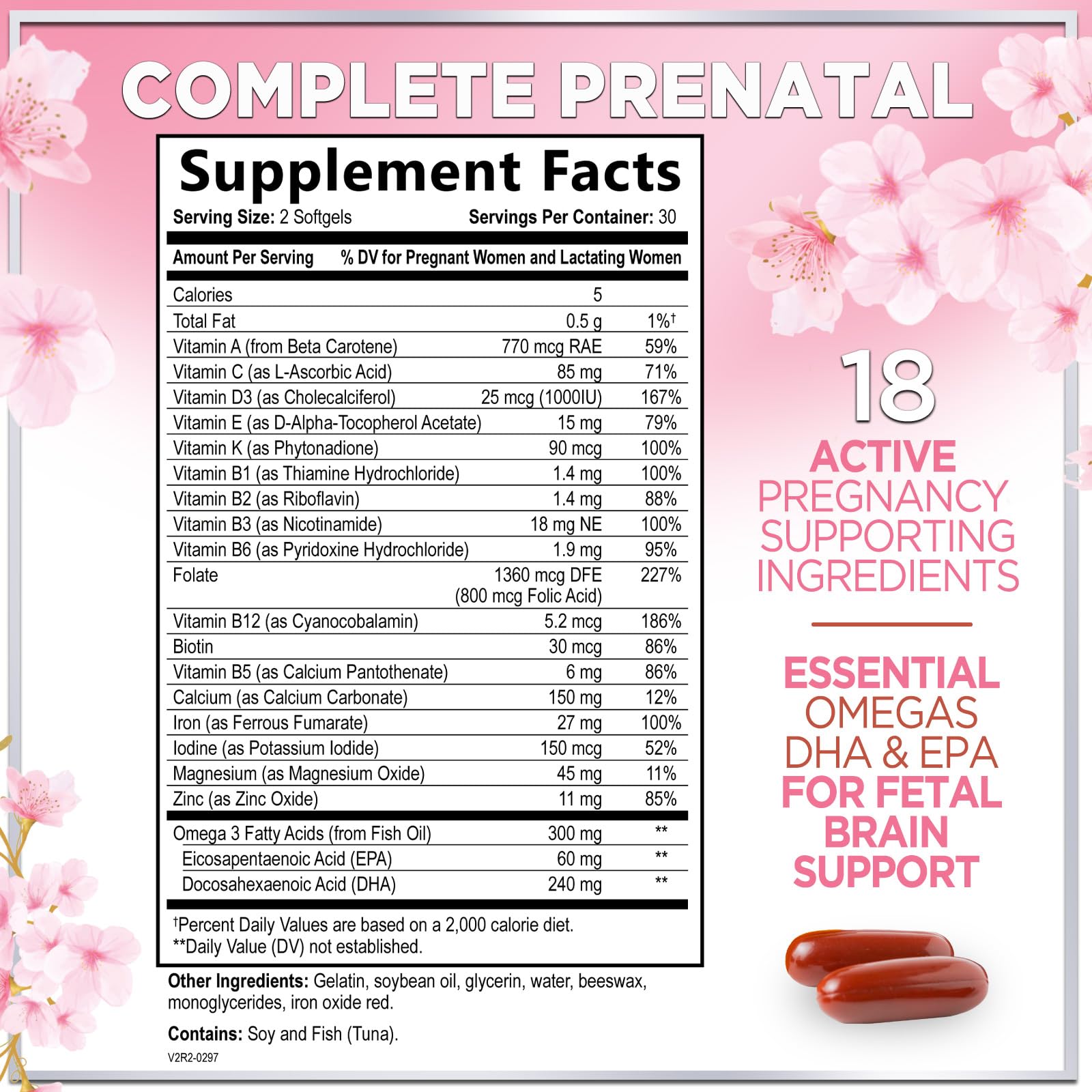 Hello Lovely! Cápsulas DHA Omega-3 para desarrollo nutricional.