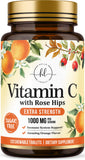Hello Lovely Vitamina C 1000 mg, frasco frontal, apoyo diario para la inmunidad potencial.