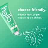 hello dentífrico sin fluor, fórmula vegana y no probado en animales