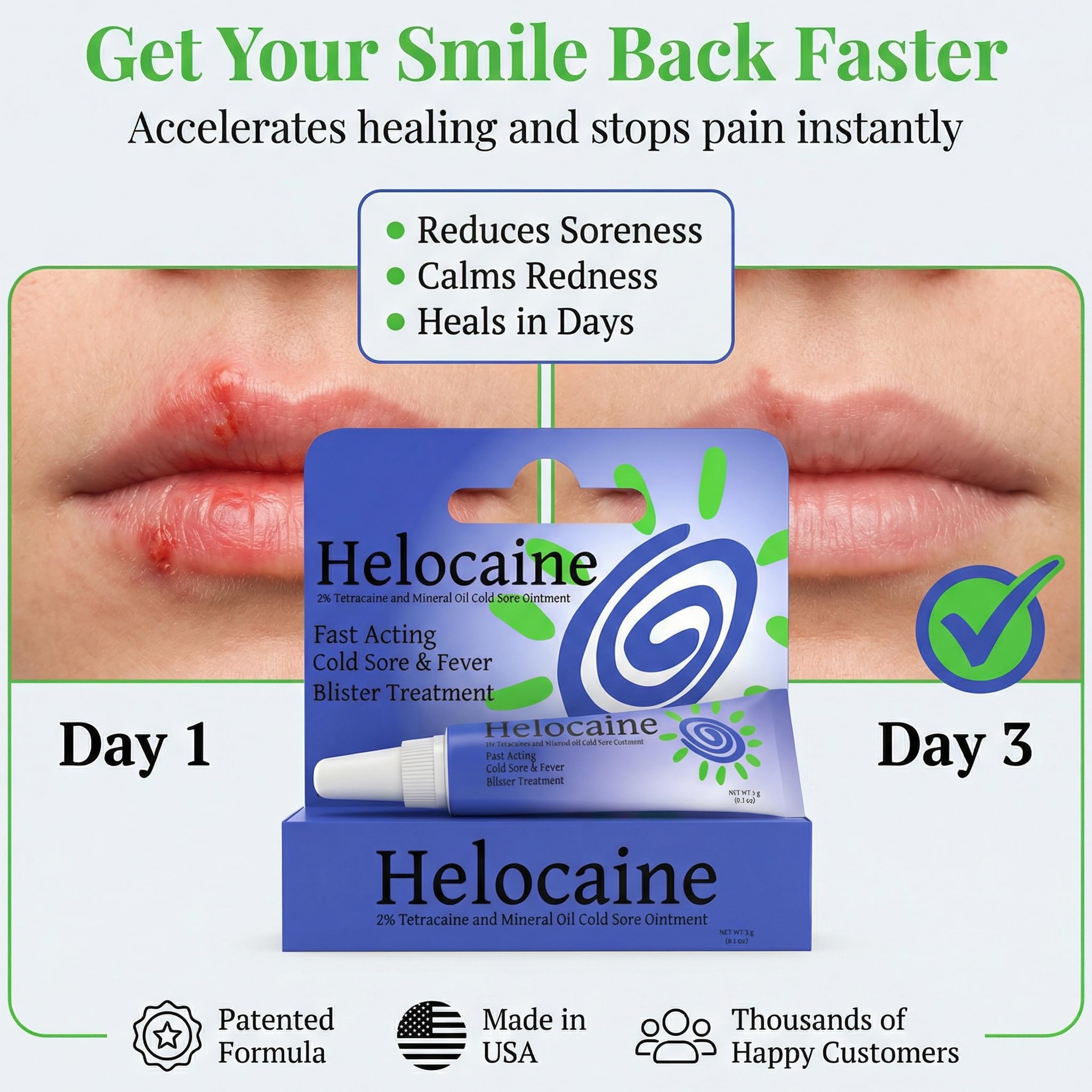 Helocaine textura crema clara aporta confort suave