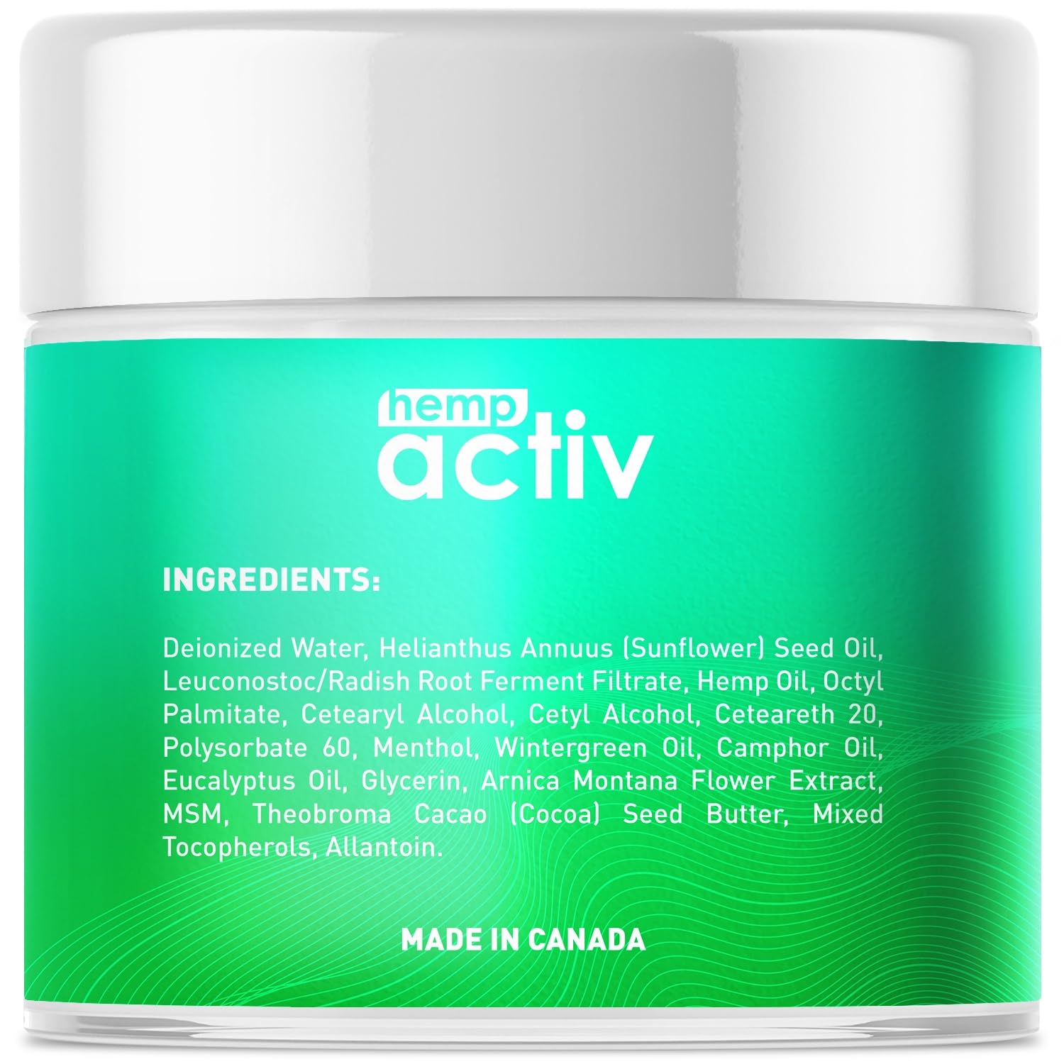 Envase de 4oz de HEMPACTIV con mejor valor para uso frecuente.