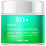 Envase de 4oz de HEMPACTIV con mejor valor para uso frecuente.