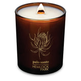Hemlock Park vela ámbar y oro con cera de coco natural para aroma suave.