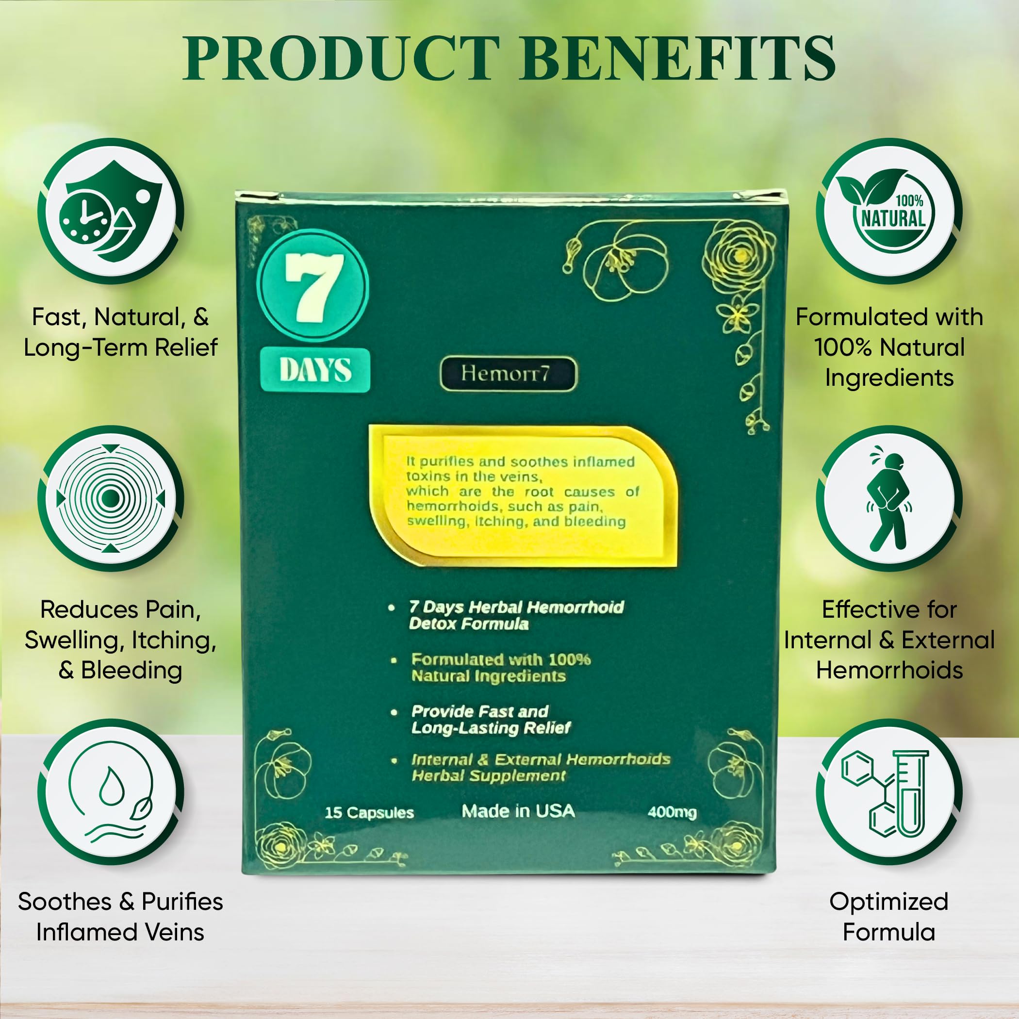 Hemor7 etiqueta frontal muestra ingredientes naturales útiles