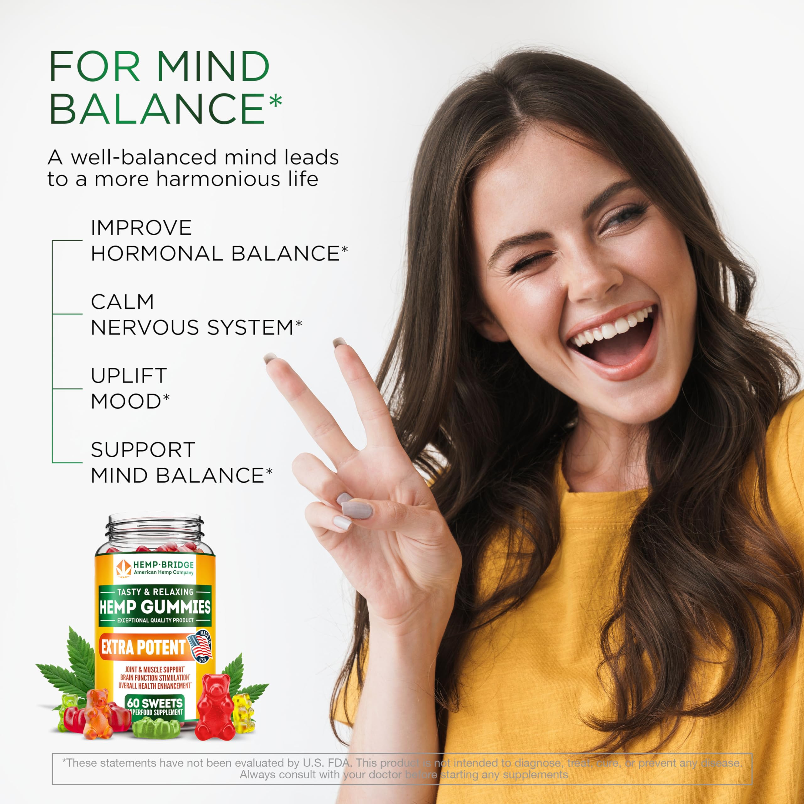 Mezcla omega-3-6-9 HempBridge destacada en etiqueta para soporte general.