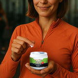 Piel hidratada con Hempvana Extreme tras la aplicación, sensación suave.