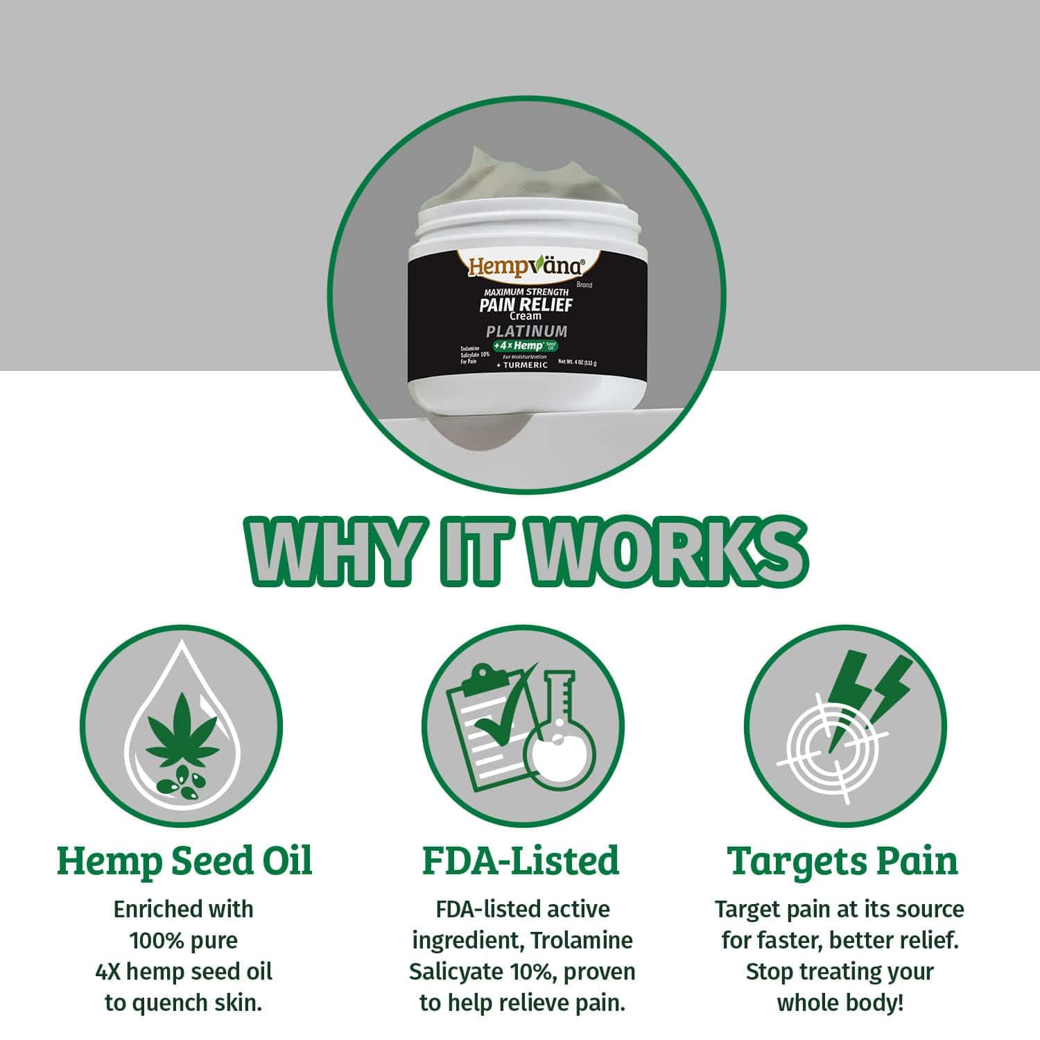 Hempvana Platinum crema alivio articular para movilidad