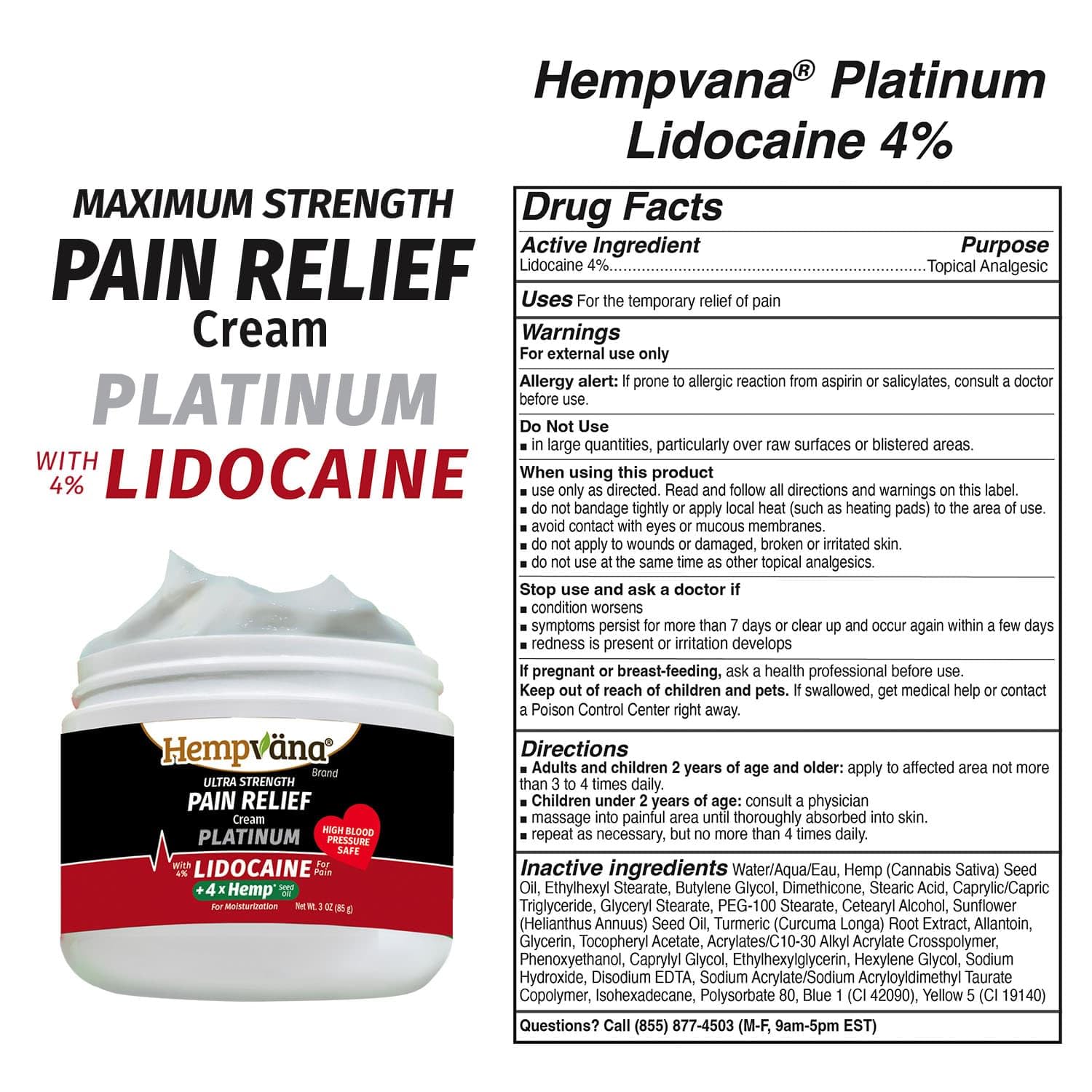 Aplicación externa de Hempvana Platinum Lidocaine, uso cómodo