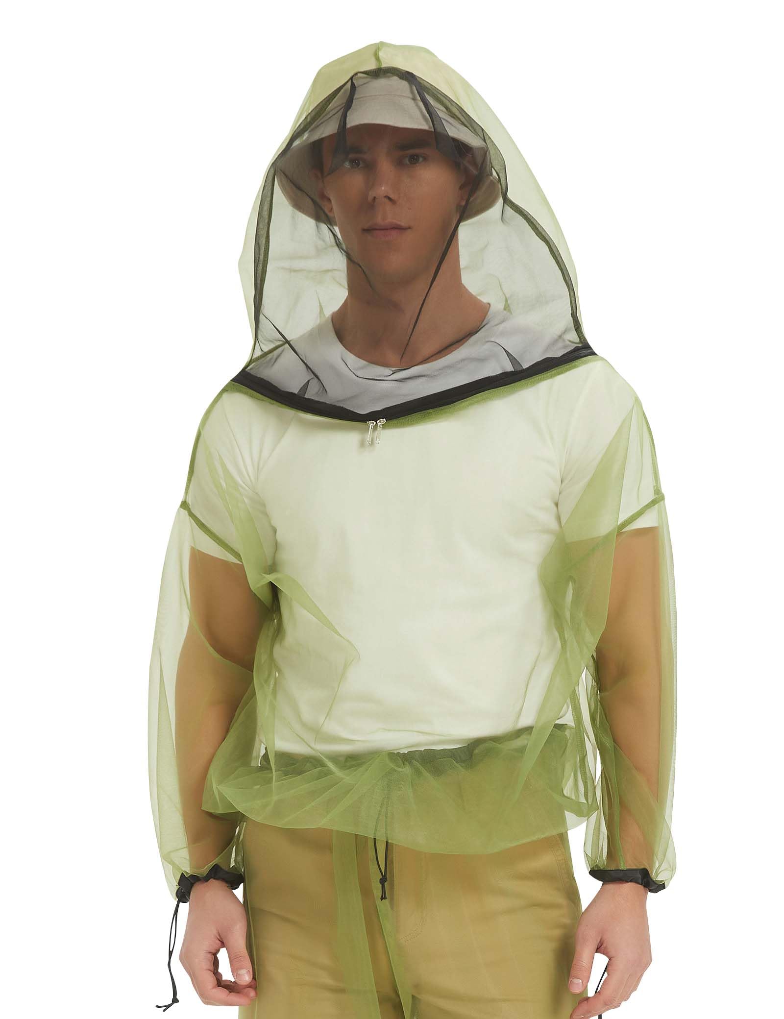 Chaqueta anti mosquitos HENNCHEE vista frontal para protección al aire libre