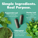 Etiqueta verde de Body Magic muestra ingredientes veganos y origen natural.