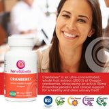 Etiqueta frontal de Cranberex con información de PAC 36 mg