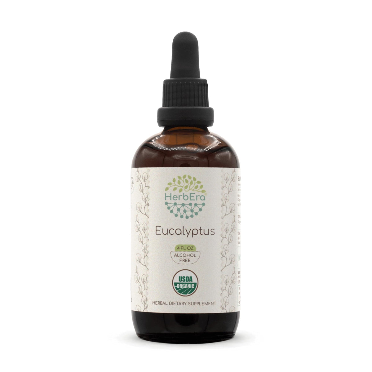 HerbEra tintura de eucalipto con hojas secas, aroma natural para aromaterapia suave.