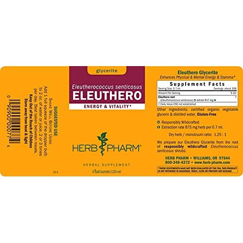 Herb Pharm Eleuthero Raíz Líquido, uso diario, sabor suave