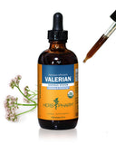 Herb Pharm Valeriana: botella con extracto líquido para relajación suave.