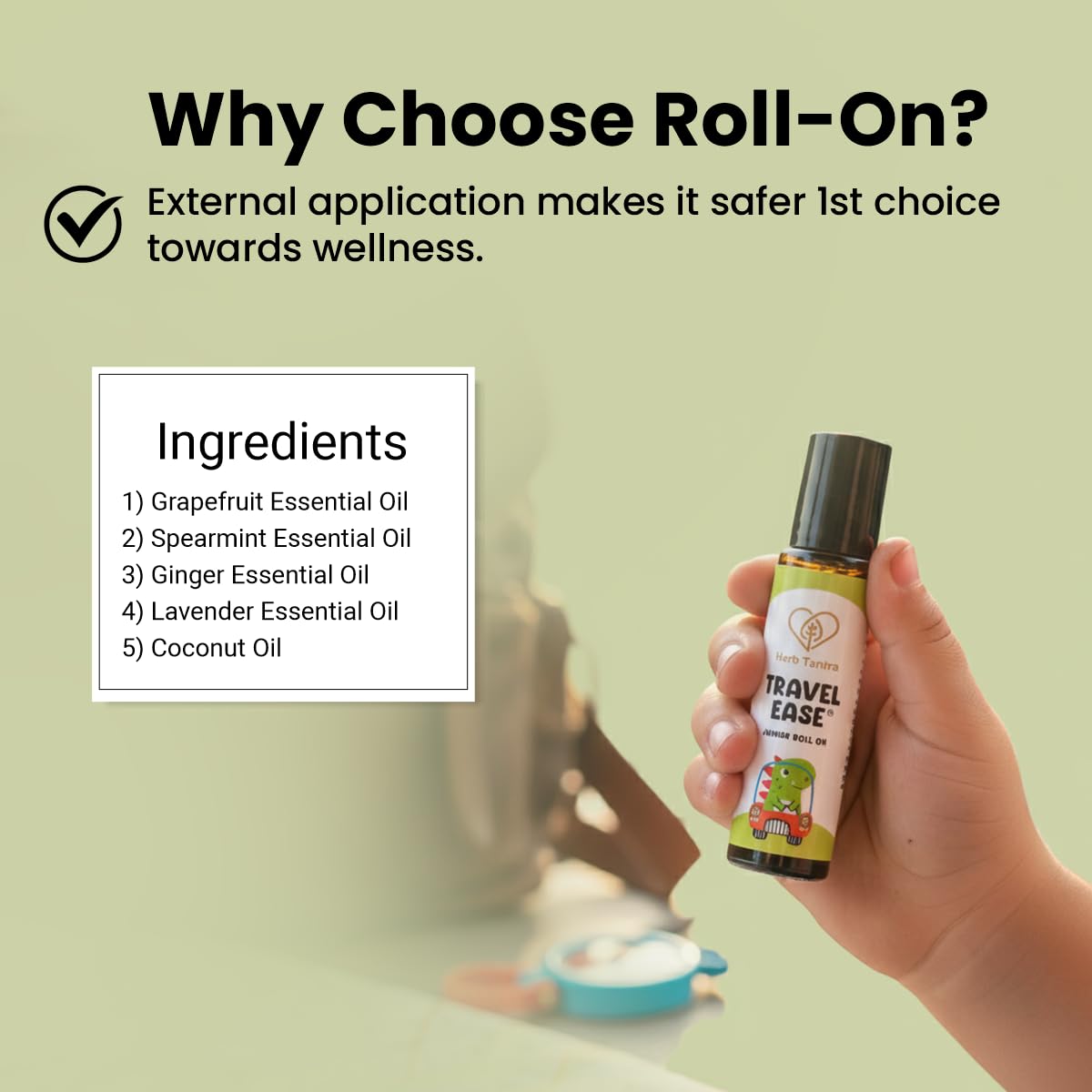 Travel Ease Junior práctico para viajar, ideal para kits de emergencia aromáticos.