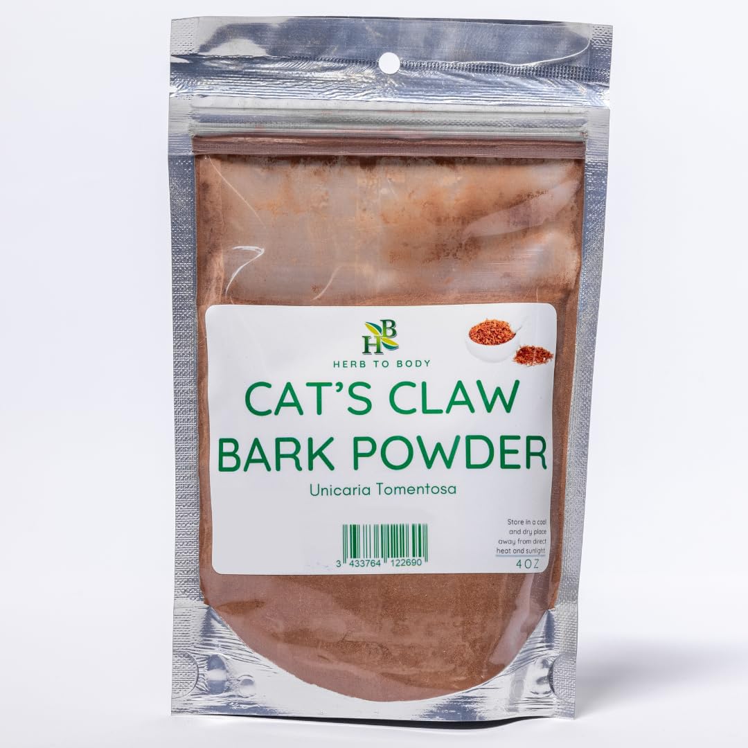 Herb To Body polvo de uña de gato en bolsa con cierre reutilizable, ideal para infusiones