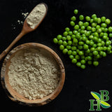 Herb To Body Proteína de guisante en polvo, empaque compacto para meriendas saludables.