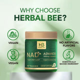 Herbal Bee absorción liposomal NAD, mejora aprovechamiento de nutrientes.