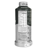 Herbal Clean botella volcada en copa, indicación de consumo para sesión de detox