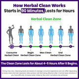 Herbal Clean Qcarbo16 detalle de empaque y sabor uva.