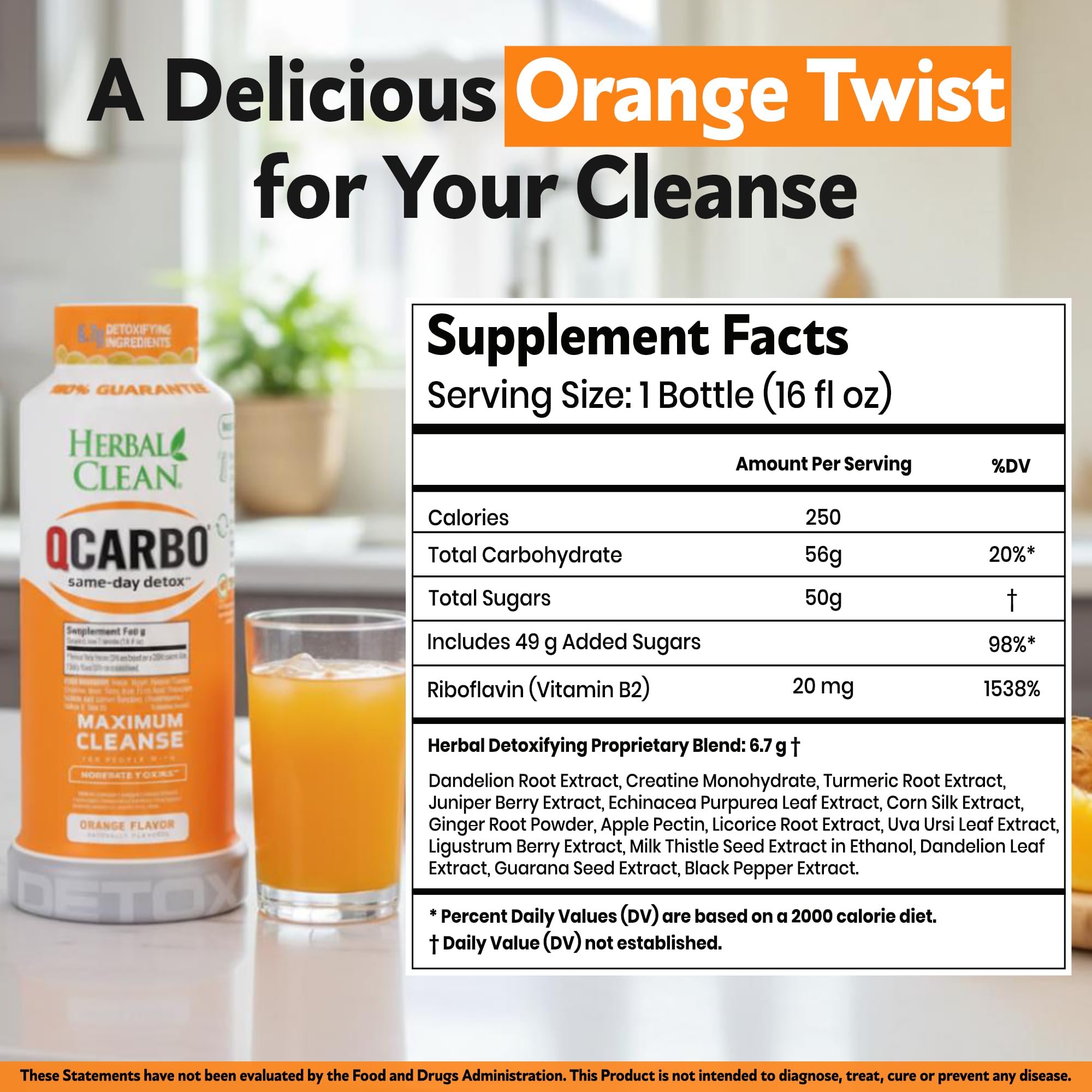 Contenido de psilio en Herbal Clean Qcarbo16 para apoyo digestivo.